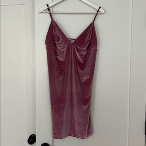 Victoria's Secret Velvet Slip Dress in Pink